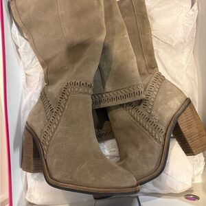 Vince Camuto Taupe Heeled Boots